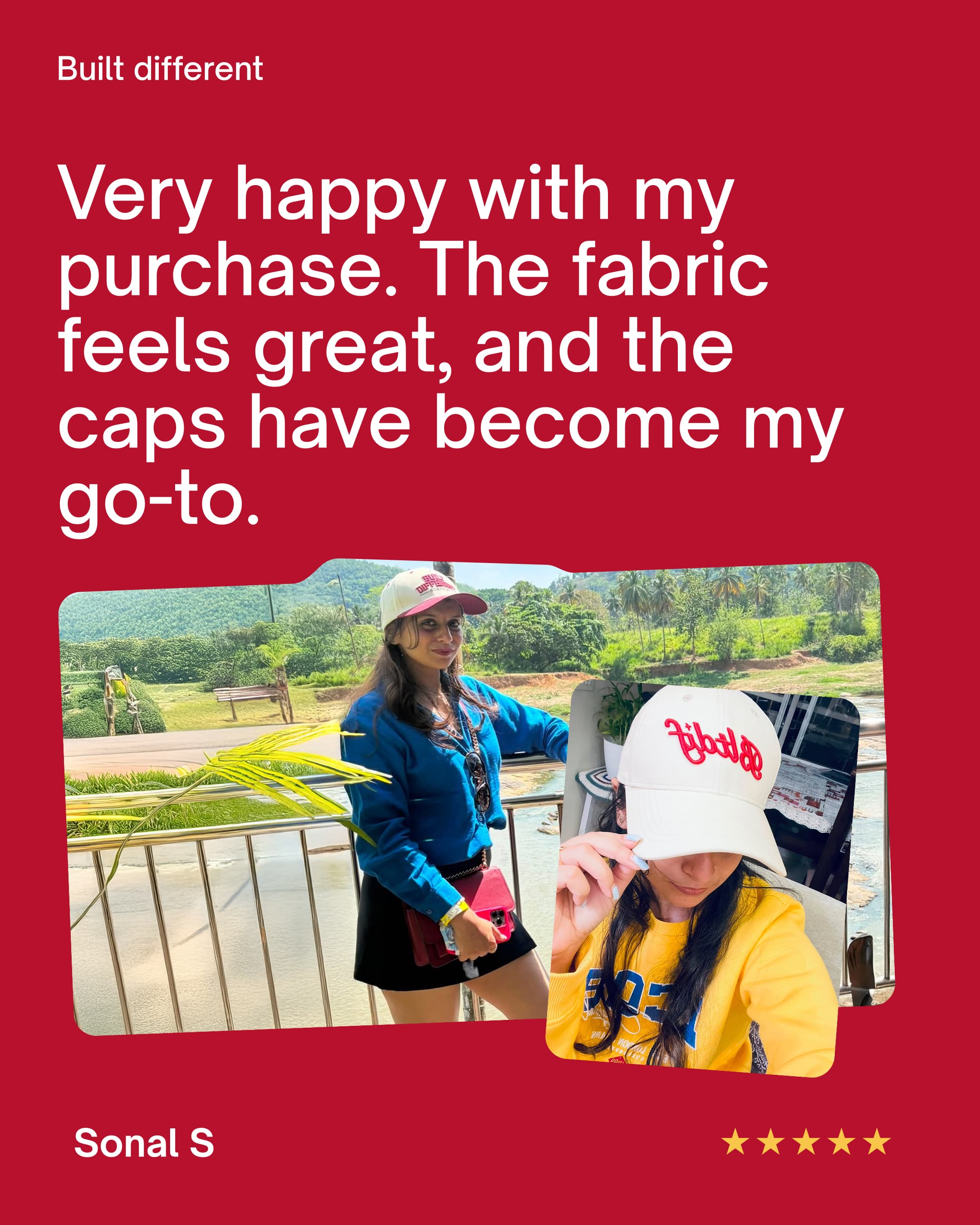 Sonal reviewing BLTDIF apparel and caps